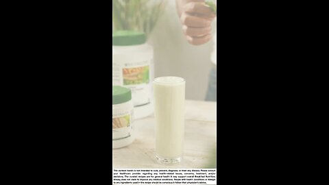 Full of Nutrition protein fibre with smoothie.