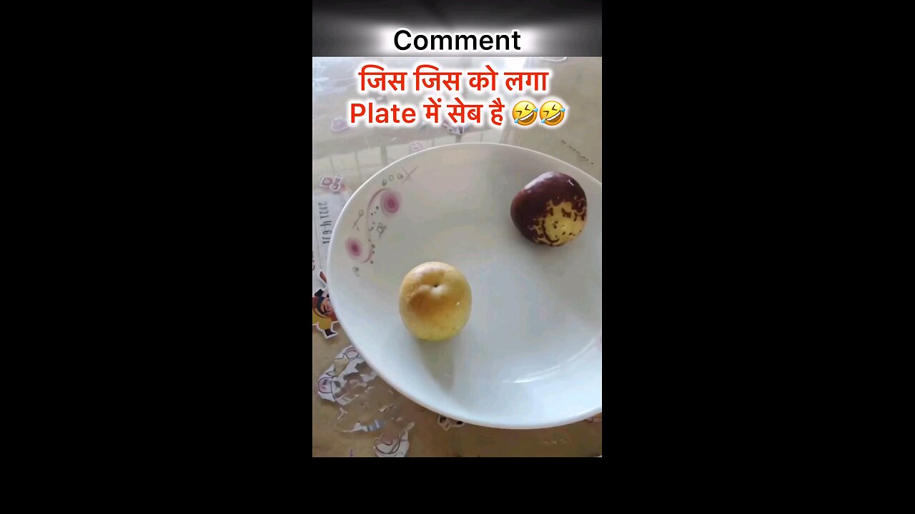 Coments who see Apple on Plate