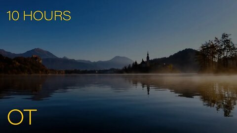 Sunrise on Lake Bled | Wildlife & Atmospheric Sounds for Relaxing | Studying | Sleeping | 10 HOURS