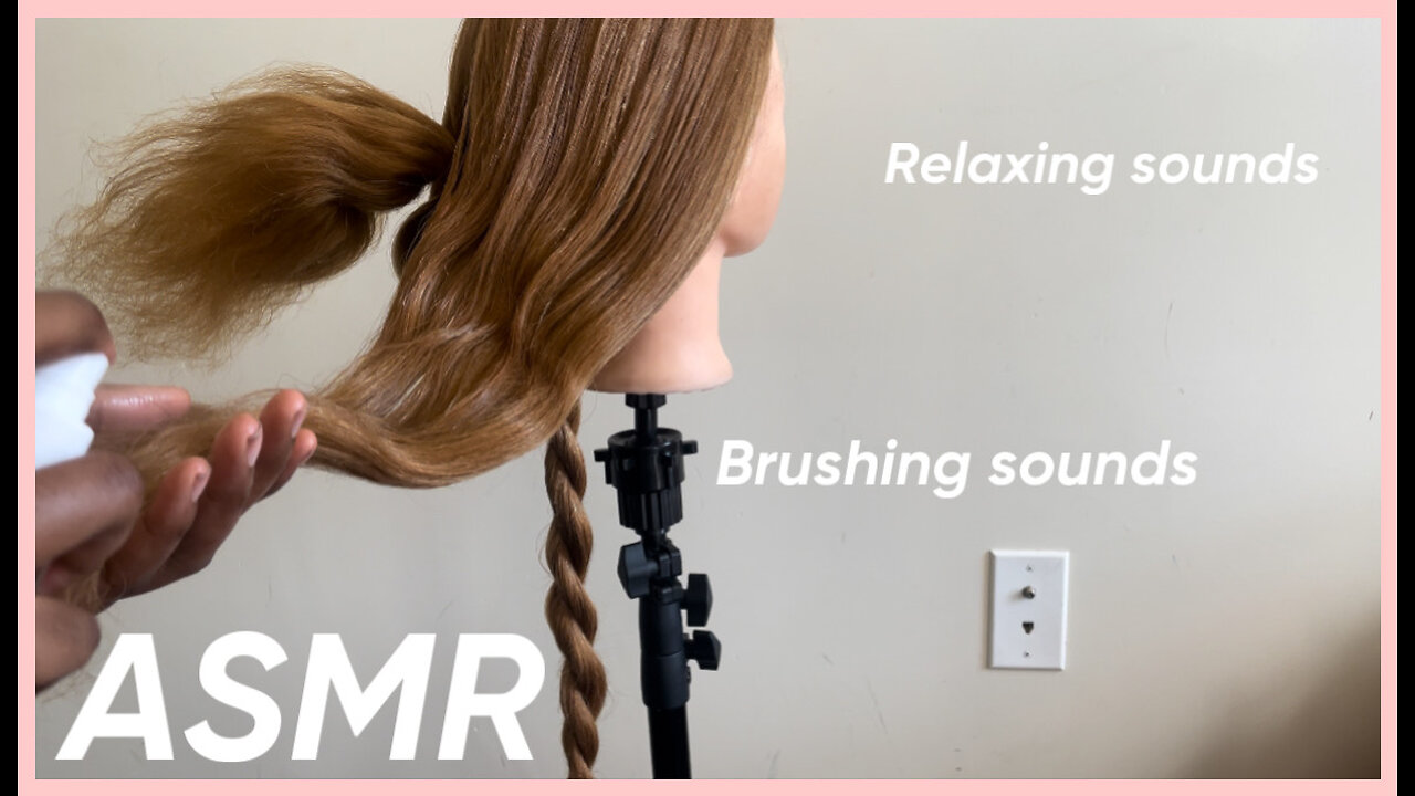 Asmr | hair brushing,relaxing sounds, spray sounds, tingles,hair parting ,calming sounds