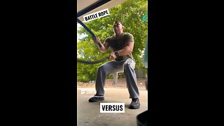Battle Rope v Jump Rope. Who wins? #cardio #shorts