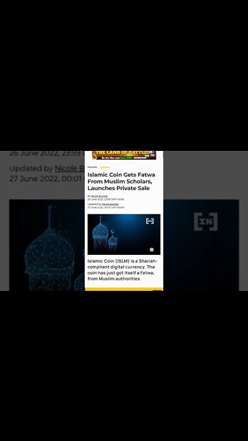 Islamic Coin Gets Fatwa From Muslim Scholars, Launches Private Sale #cryptomash #ytshort #cryptonews