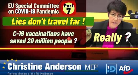 CHRISTINE ANDERSON: 20 MILLION LIVES SAVED BY MRNA INJECTION?