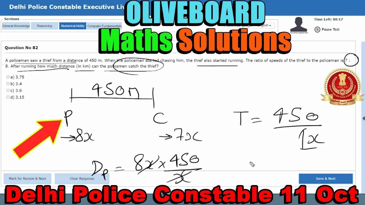 15/15🔥SSC Delhi Police Constable Oliveboard 11 Oct Maths Solutions | MEWS Maths #ssc #oliveboard