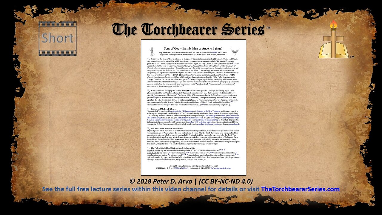 Short PB - Sons of God Earthly Men or Angelic Beings