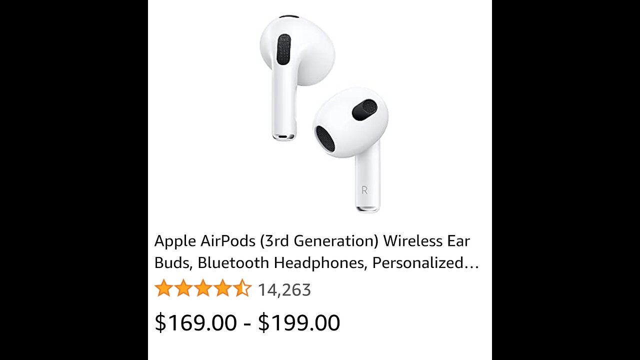 Apple AirPods (3rd Generation) Wireless Ear Buds, Bluetooth Headphones