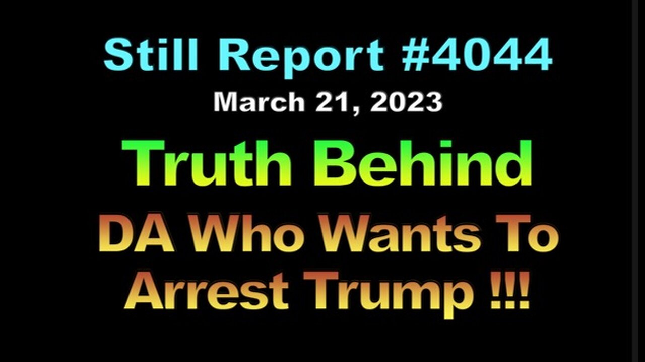 Truth Behind DA Who Wants To Arrest Trump !!!, 4044