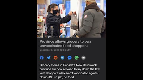 Illegal to buy groceries in Canada without COVID PASS