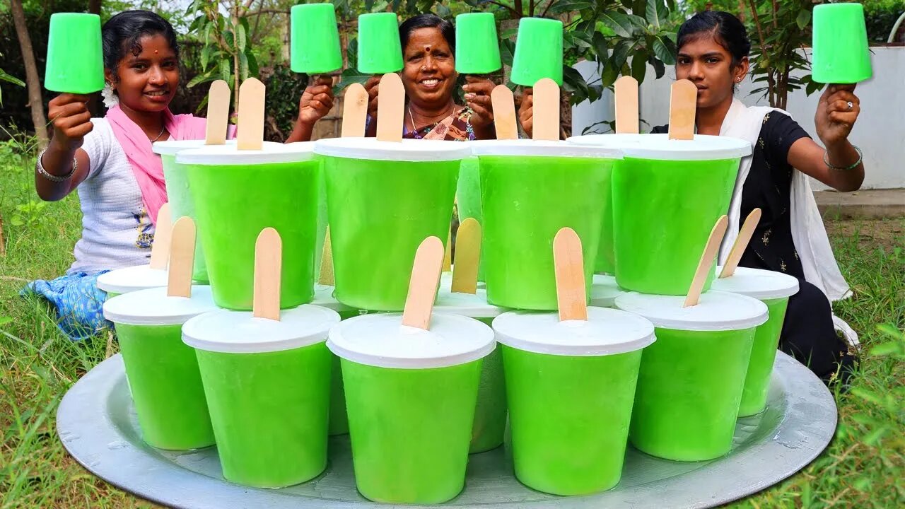 KUCHI ICE RECIPE | Pista Kuchi Ice | Kuchi Ice Recipe in Tamil | Village Fun Cooking