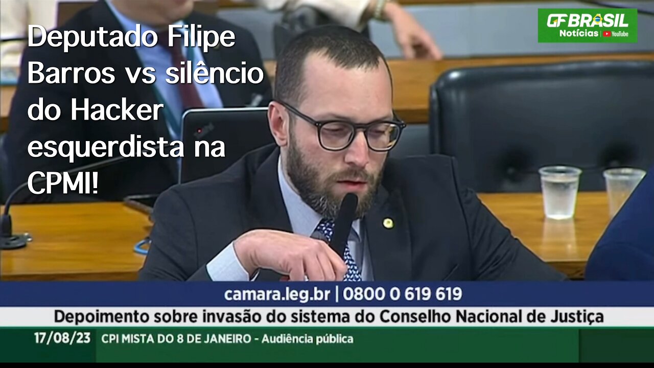 Deputado Filipe Barros vs silêncio do Hacker esquerdista na CPMI!