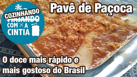 Pavê de Paçoca - 5 Minutos de preparo - O melhor é mais rápido doce do MUNDO! #receita #doce
