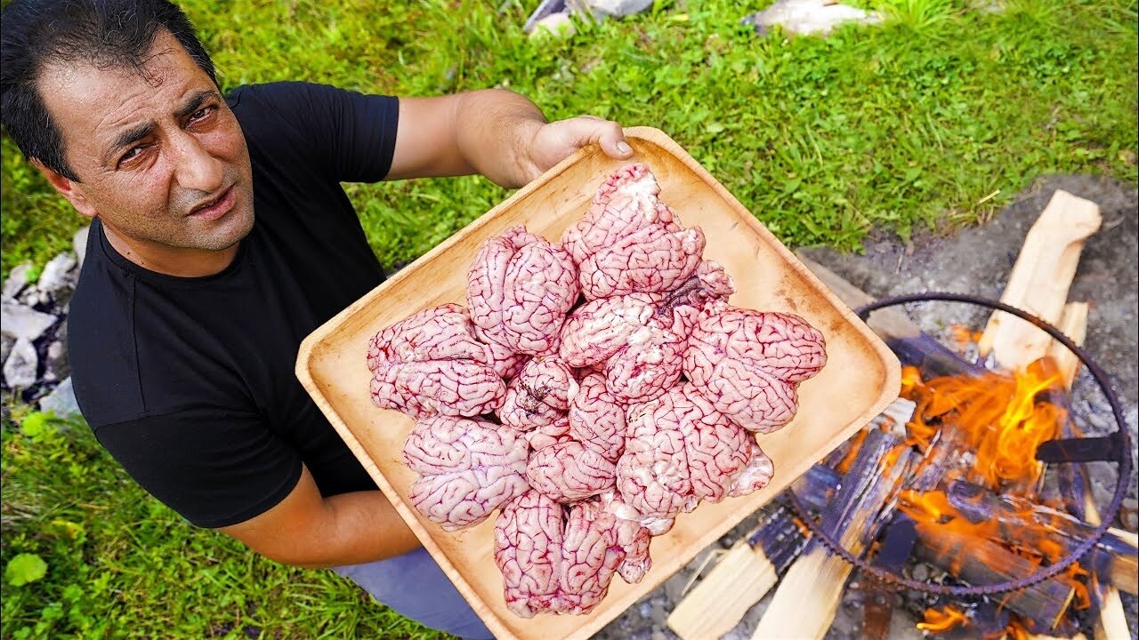 COOKING LAMB BRAINS - FRIED LAMBS' BRAIN RECIPE BY WILDERNESS COOKING