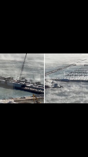 Unbelievable video shows steam coming off Lake Michigan