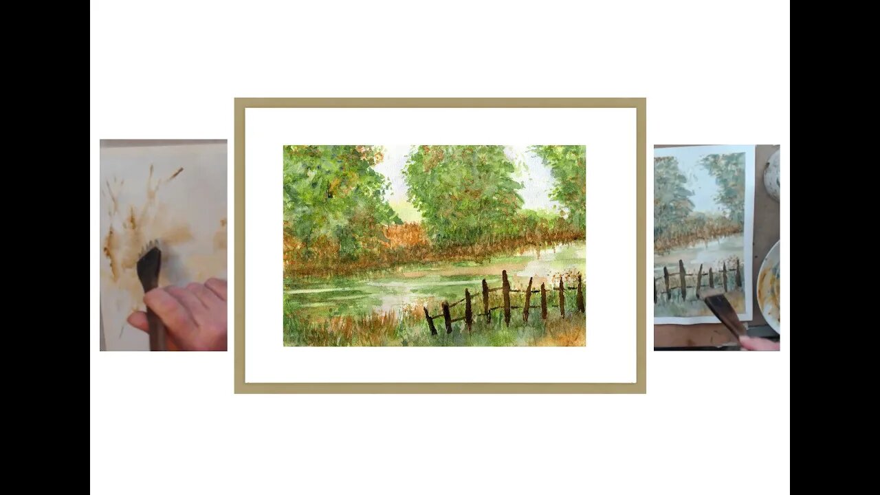 Lesson 5 How to paint a river scene, Relax with your HAKE brush and learn how to paint.