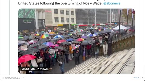 墨爾本和悉尼大規模抗議 支持美國墮胎權抗議者