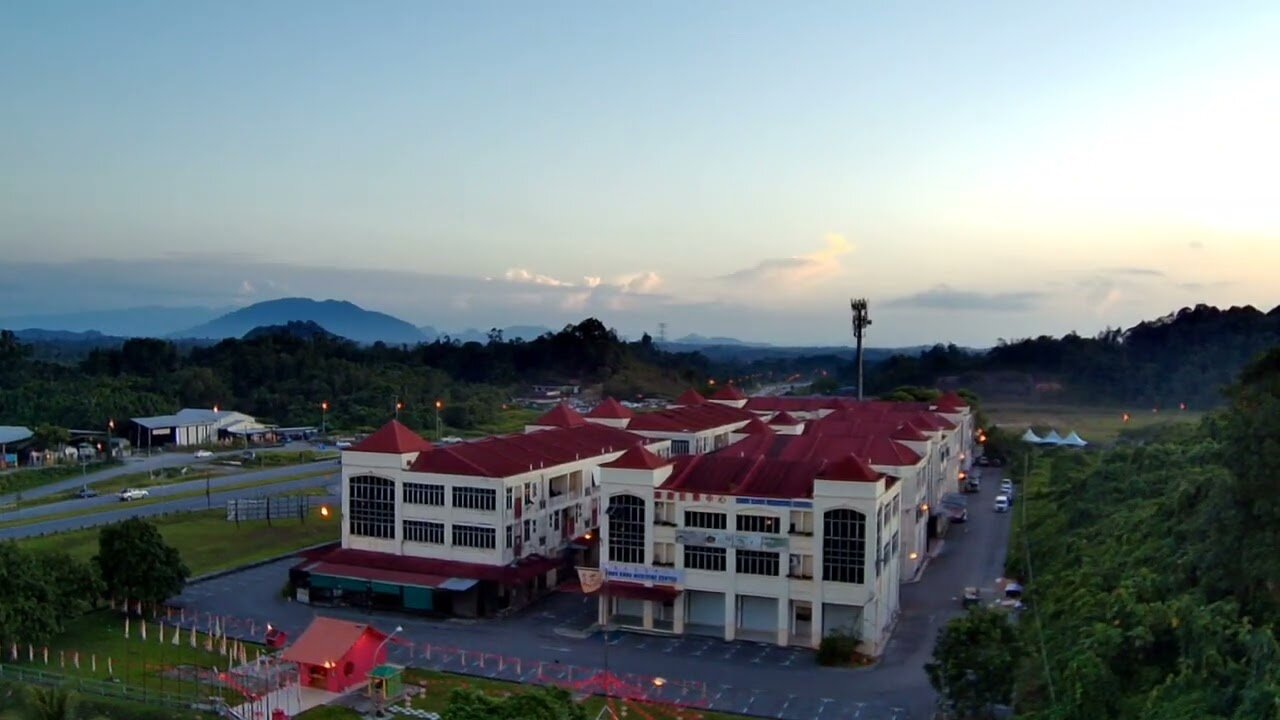 Batu Kawa Riverbank Park Aerial view (Height 80 meter) on 03