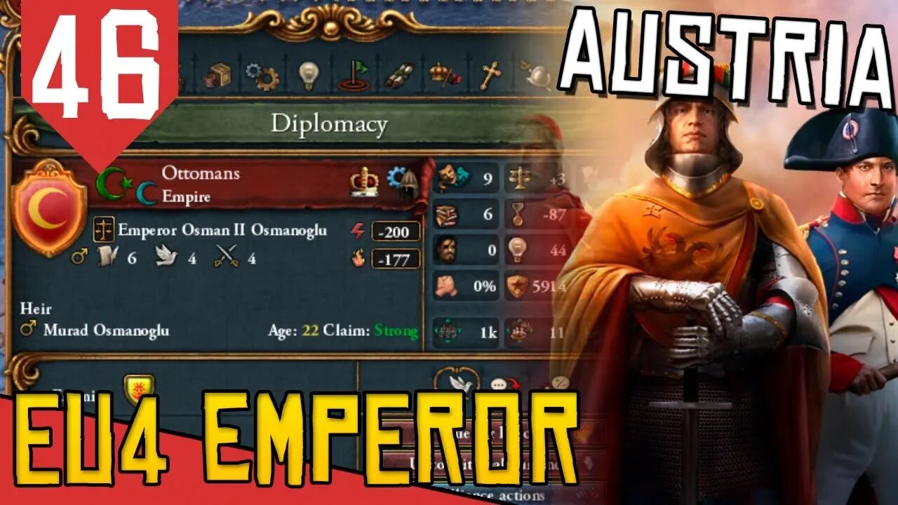 Removendo GREATPOWERbab EU4 Austria #46 Série Gameplay Português PT BR