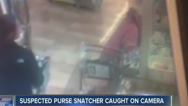 Suspected purse snatcher caught on camera