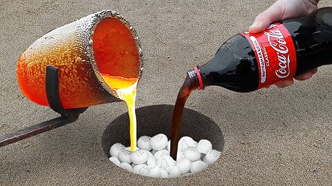 Experiment: Coca Cola and Lava Underground!