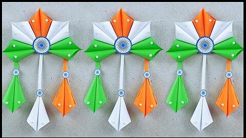 Tricolor Wall Hanging Making/Independence Day Crafts/Republic Day Crafts/Paper Things Easy