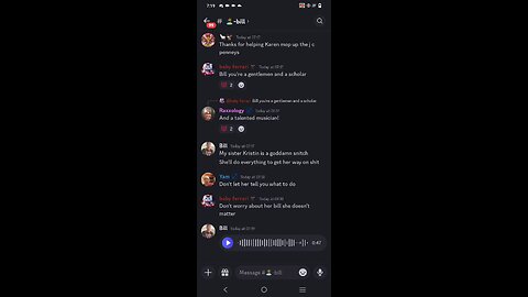 billy has a message for he's sister