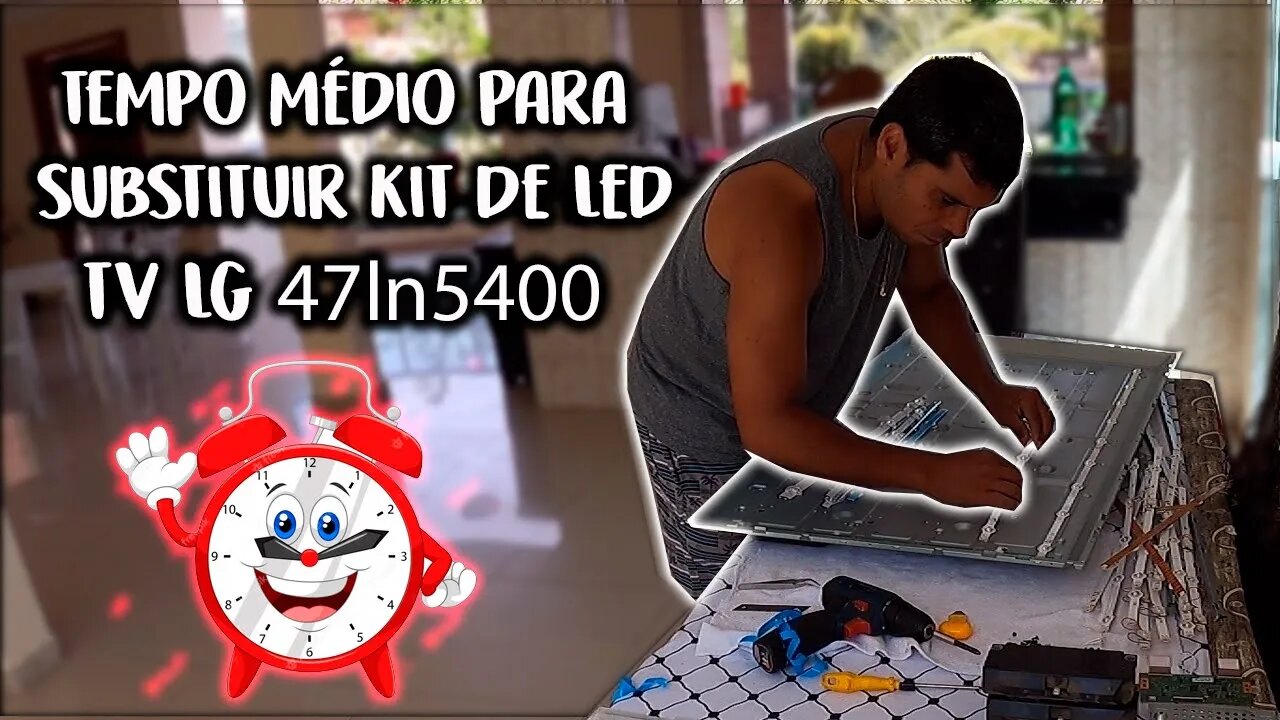 Troca rápida de kit de led em tv lg 47LN5400