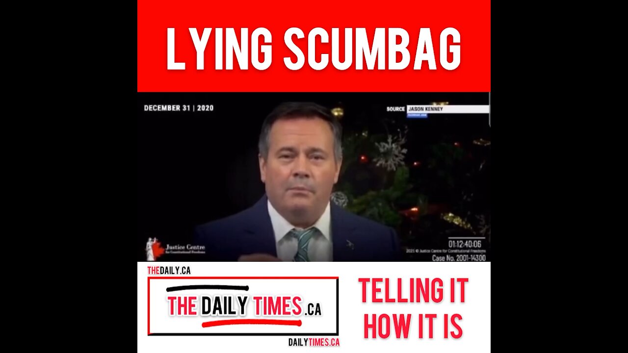 Jason Kenney Lying Scumbag