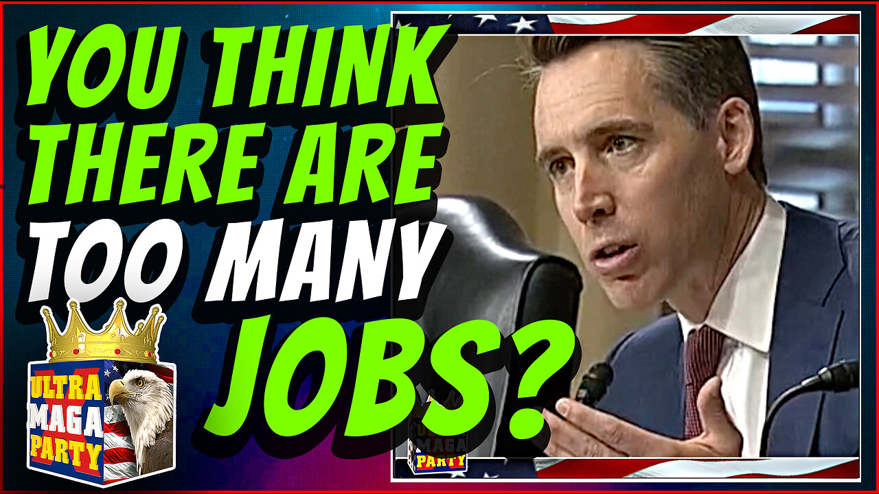 JOSH HAWLEY — "Are you telling me we have TOO MANY JOBS IN THIS COUNTRY?"