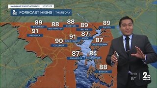 WMAR-2 News Cesar Cornejo's Wednesday weather