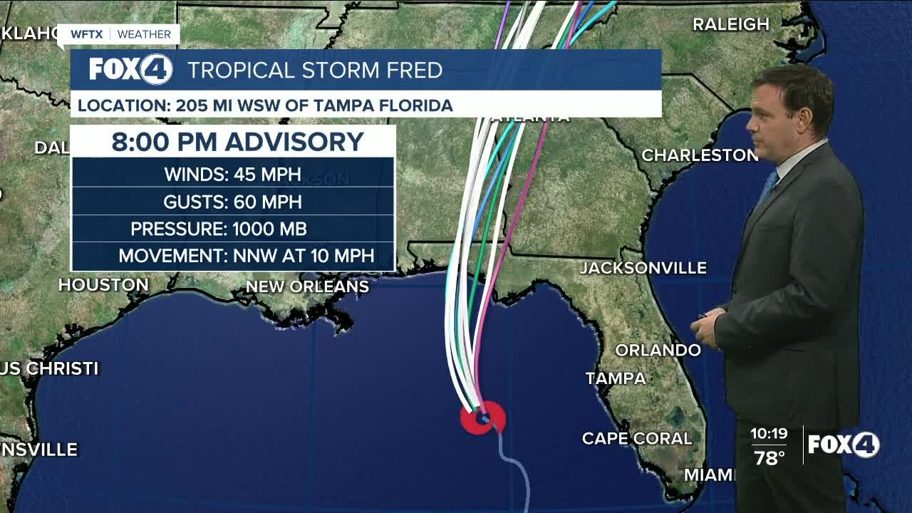 Tracking Tropical Storm Fred