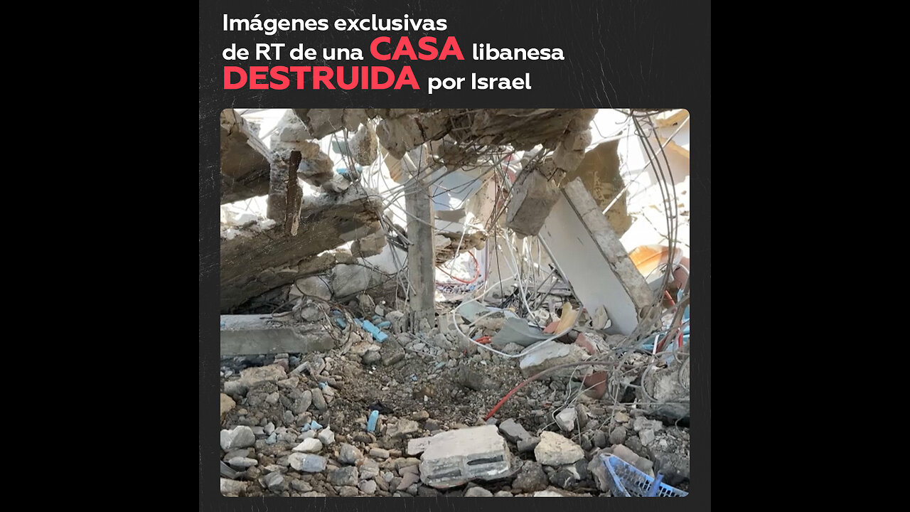 Juguetes y fotos, todo lo que queda de una vivienda libanesa destruida por Israel