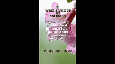 Proverbs 10:22 | Wise Sayings of Solomon