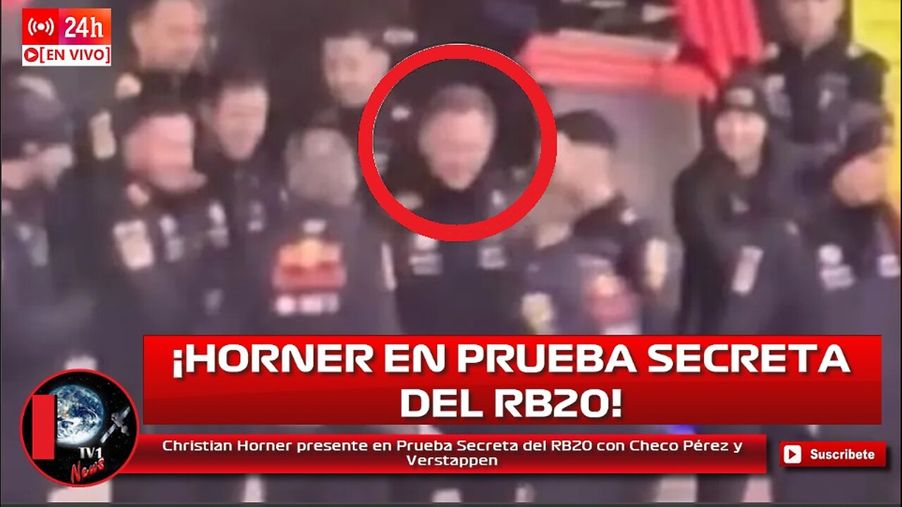 Christian Horner presente en la Prueba Secreta del RB20 con Checo Pérez y Verstappen