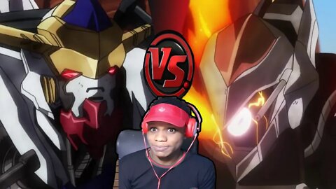 Barbatos vs Mobile Armor Fight Reaction HD
