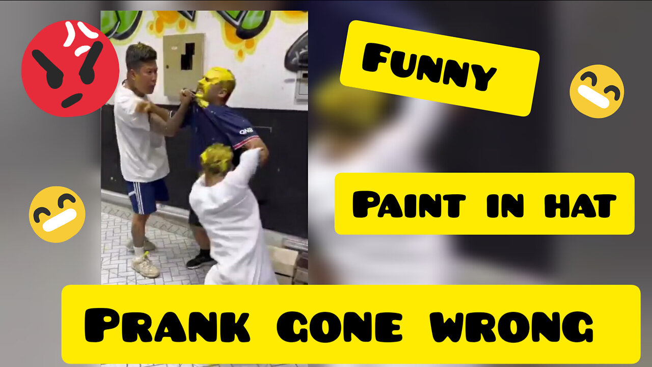 Paint colour in hat 😂 prank gone wrong 😡