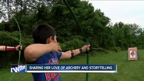 Sharing her love of archery and storytelling