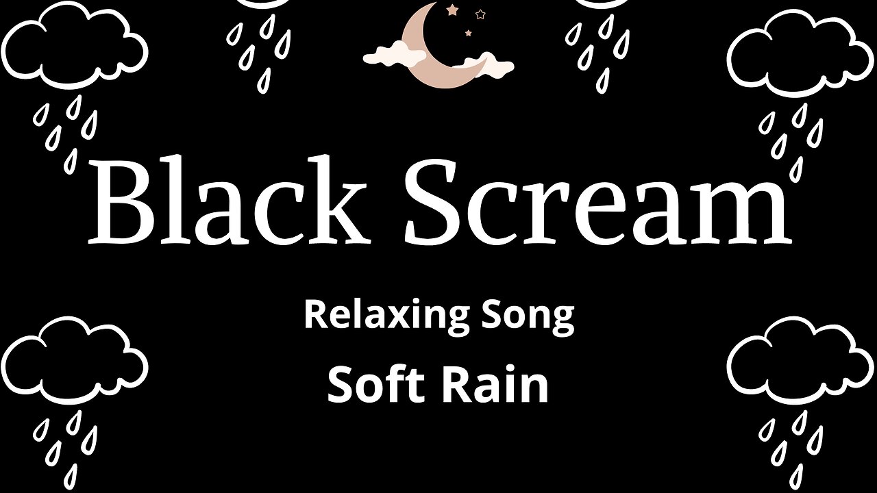 BLACK SCREAM - Soft Rain. Sleep in 5 minutes. Sleep and Relaxation. #sleep #relaxation #rain