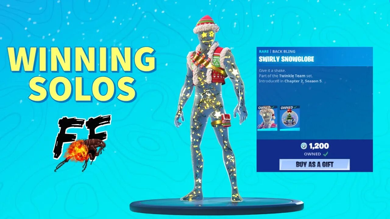 Winning in SOLOS w/ FleaFierce (Fortnite Season 5) | New Blinky Skin | New Swirly SnowGlobe |