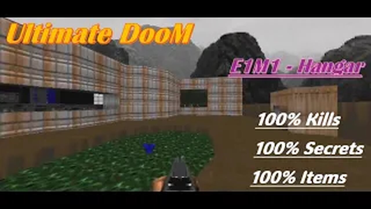 DooM [E1M1 - Hangar] Pistol Start [UV-Max] Guided Walkthrough
