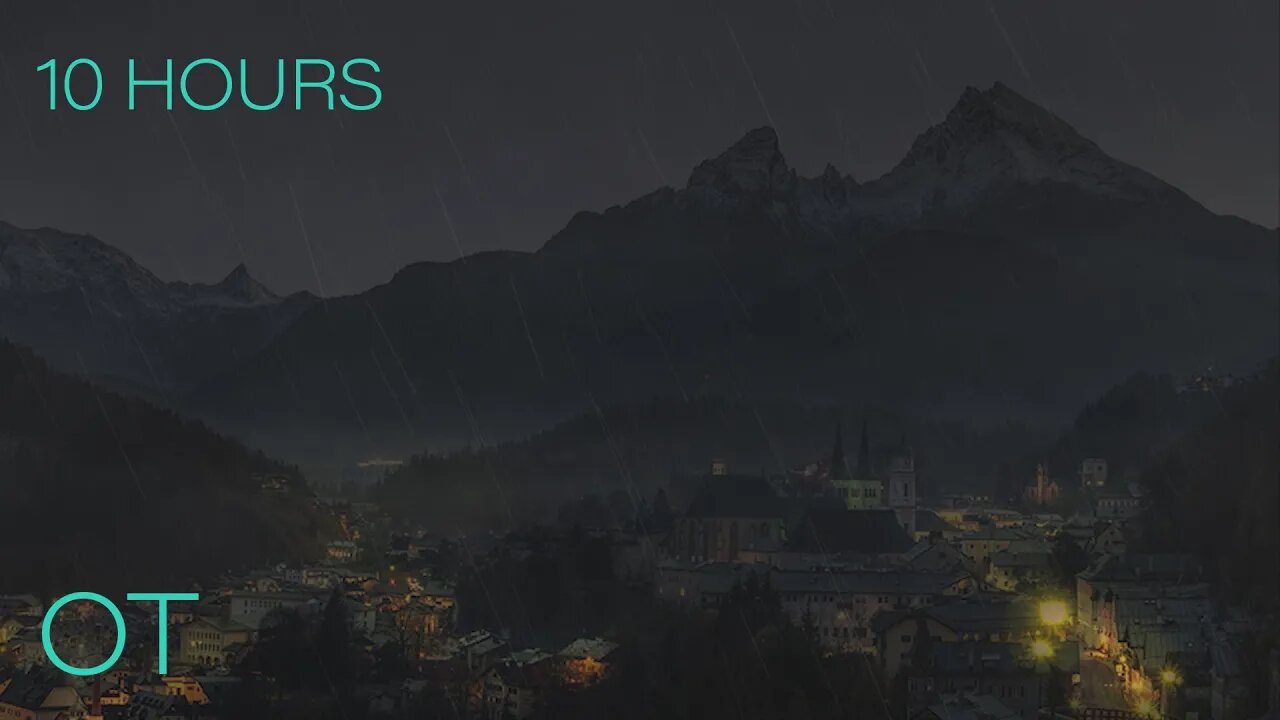 Rainy Night in Berchtesgaden | Soothing Steady Rain Sounds for Relaxation | Sleeping | Studying