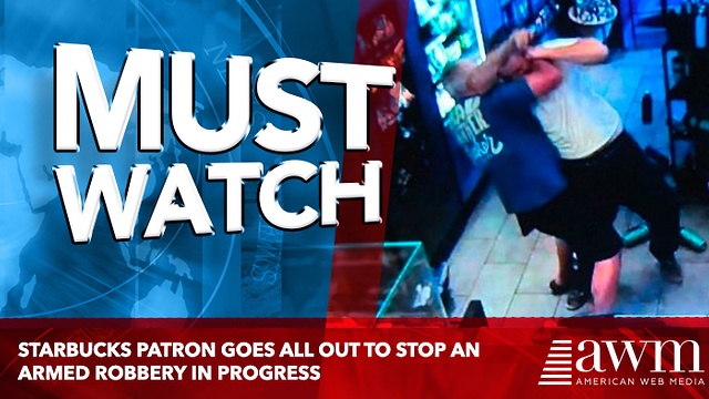 Starbucks Patron Goes All Out To Stop An Armed Robbery In Progress