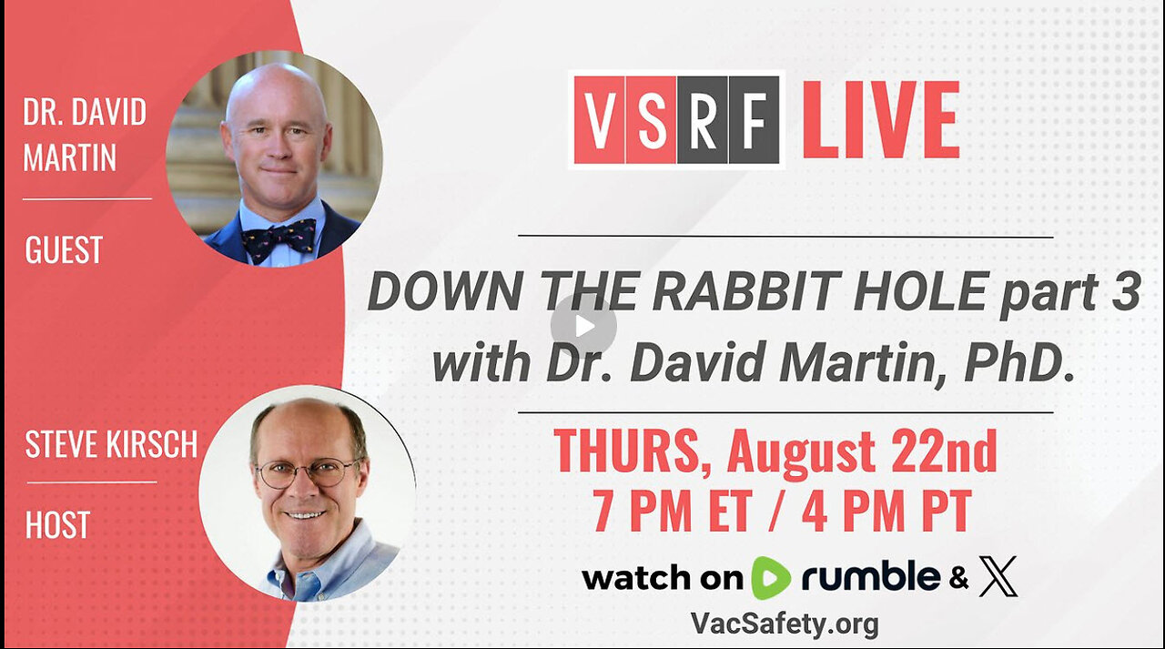 VSRF Live #140: Down the Rabbit Hole part 3: Dr. David Martin