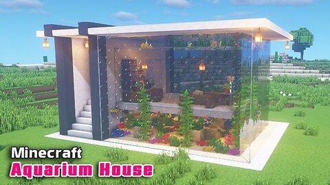 minecraft how to build a large modern house tutorial (easy) #32+ interior in dese