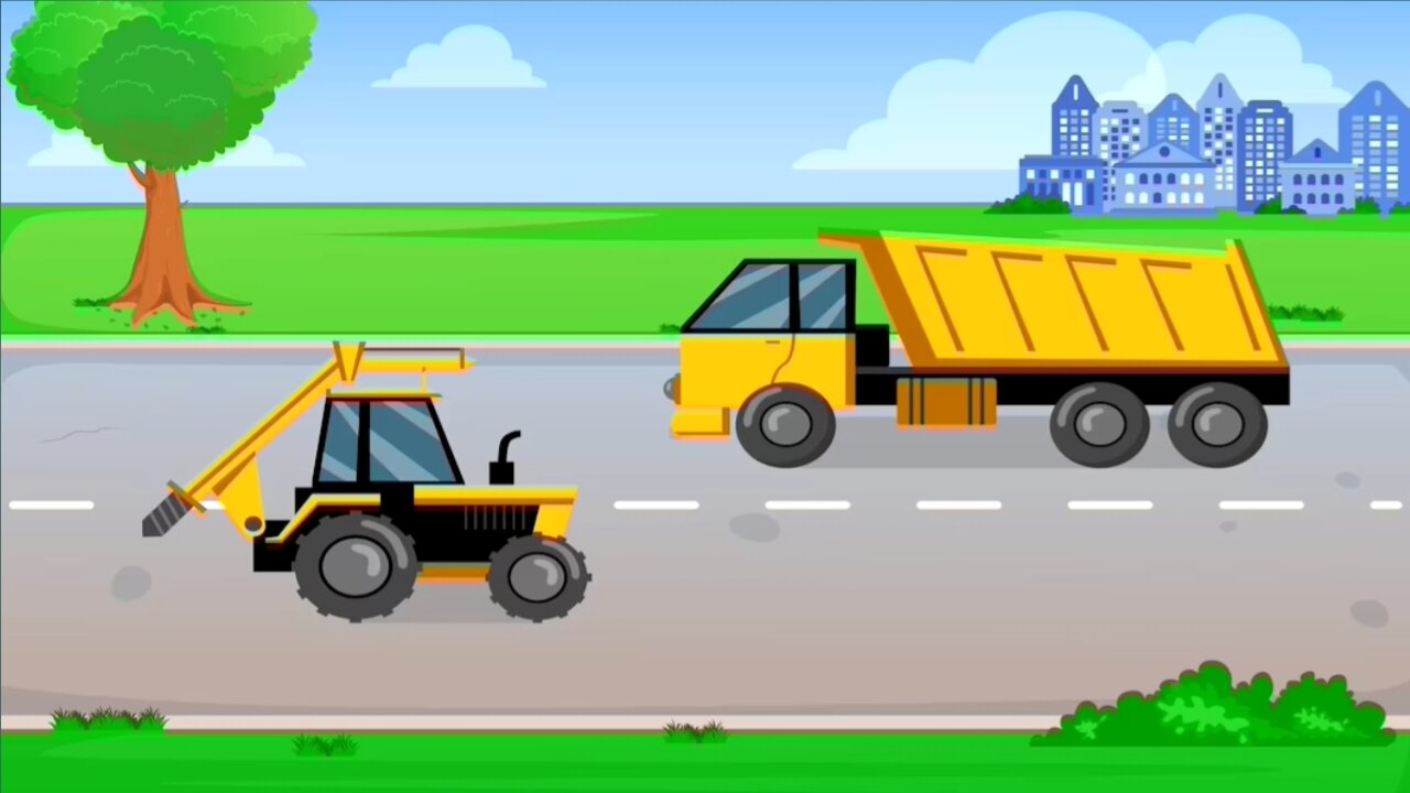 vehicle cartoon for kids & kids animation