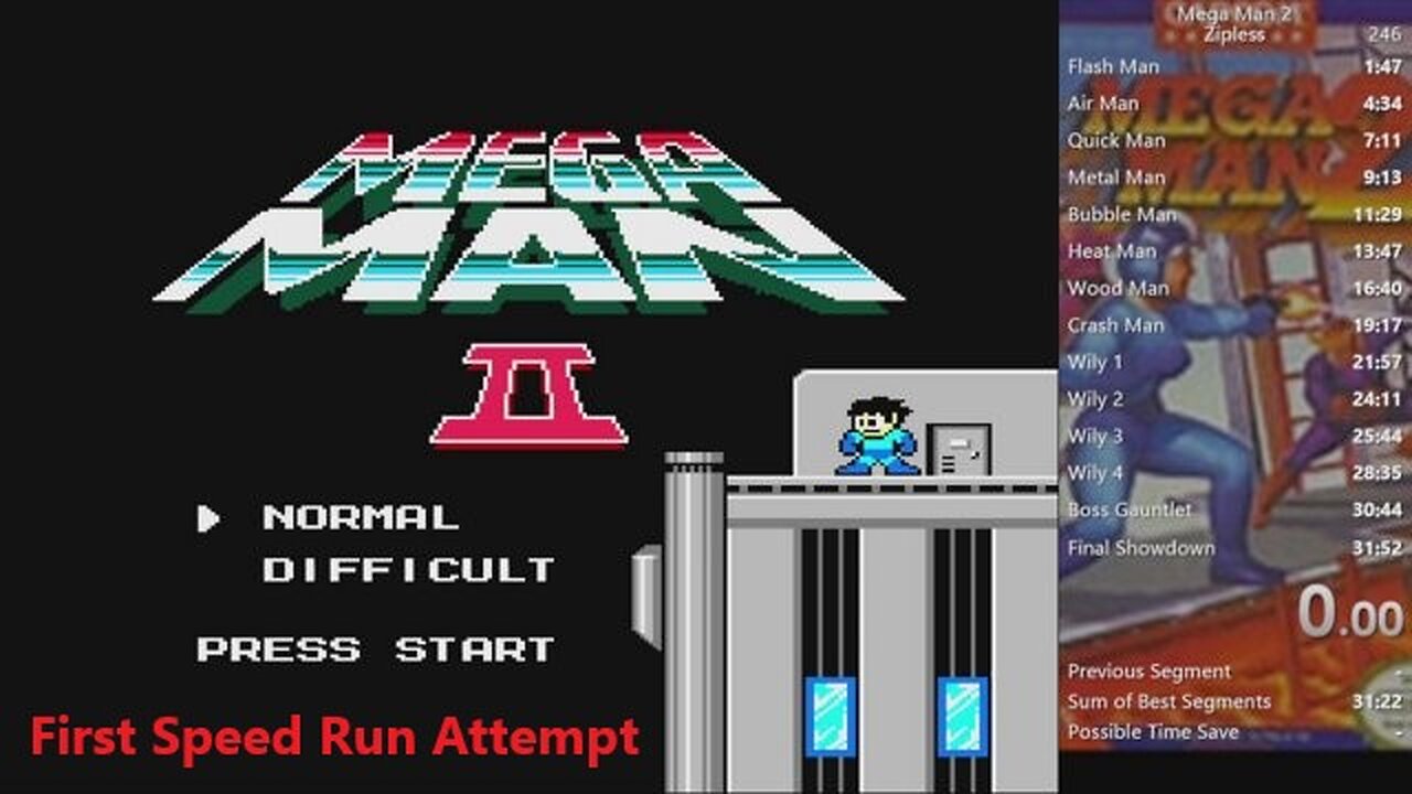 1st attempt at speed running Megaman 2