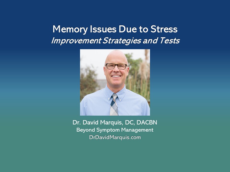 Memory Issues in Stressful Times