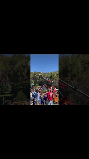 Air cannon launches pumpkin over 2300 feet at Hayesville Punkin Chunkin.