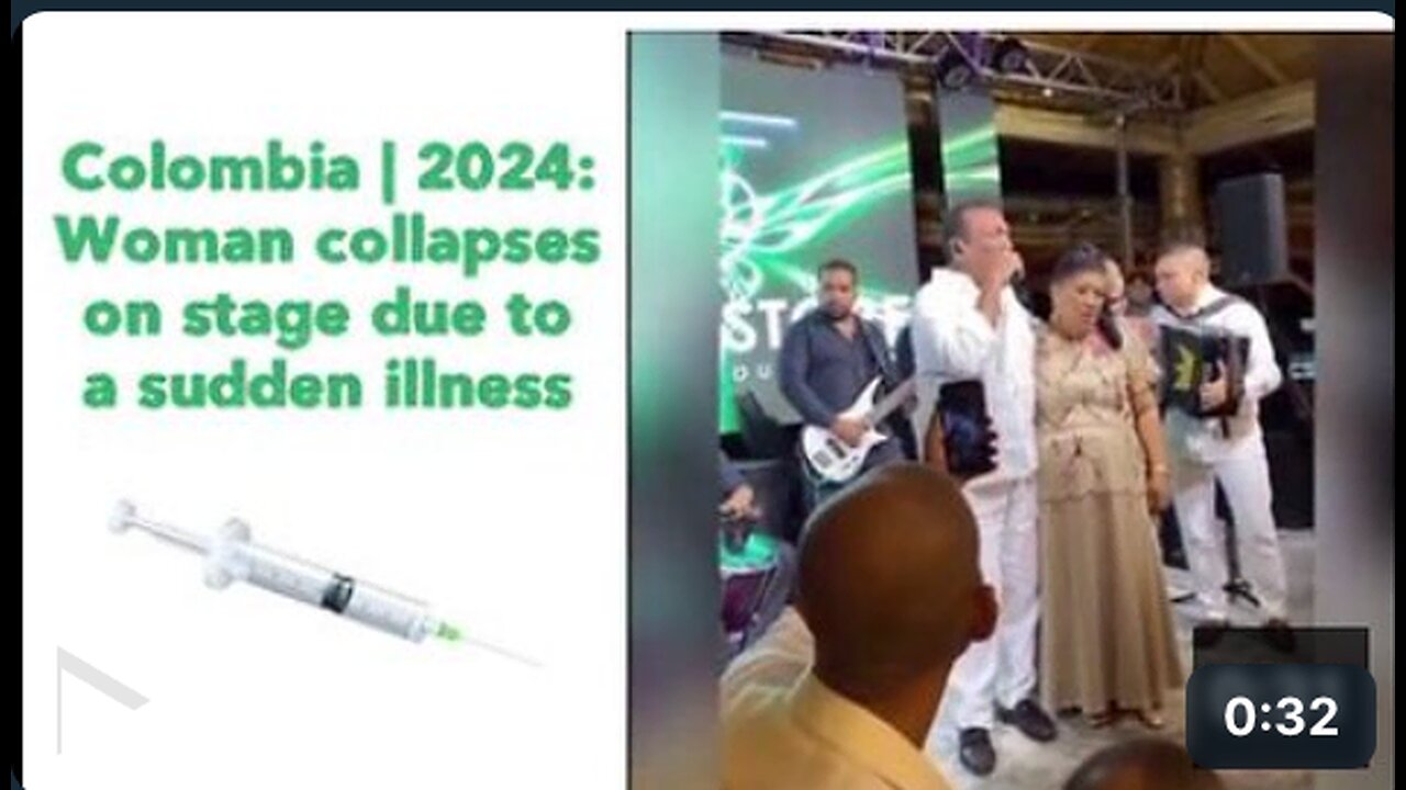 2024: Woman collapses on stage due to a sudden illness. 💉🇨🇴 Colombia