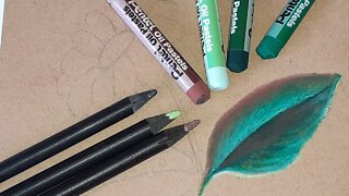 COMO PINTAR FOLHA COM GIZ PASTEL OLEOSO E MATERIAIS QUE EU USO