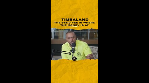 #timbaland The sync fee is where the money is at. 🎥 @producergrind